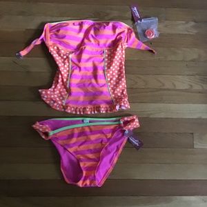 NWT Arizona Jean Co. Juniors CUTE Bikini Tankini  *mismatched size